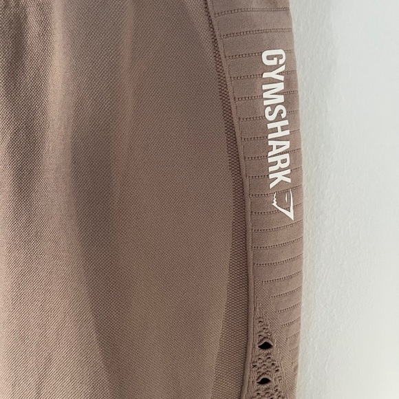 GYMSHARK Taupe Energy Seamless 19” Crop Pants Leggings Excellent Sz S *E13 - Picture 4 of 5
